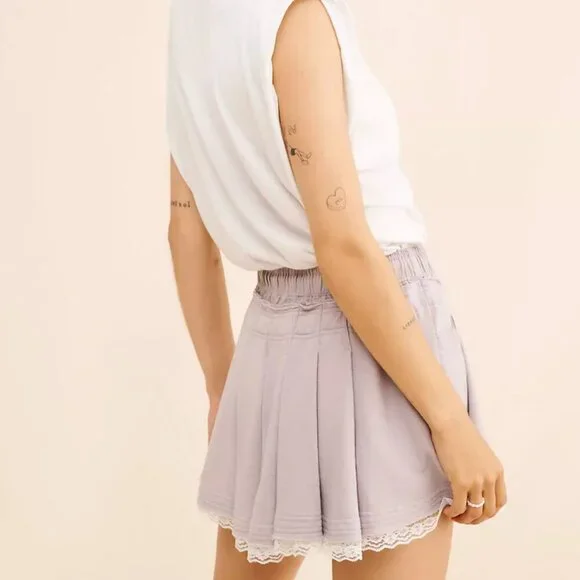 Anthropologie Daily Practice Goal Line Twofer Mini Dress White and Gray Lacey Lg - Picture 4 of 14